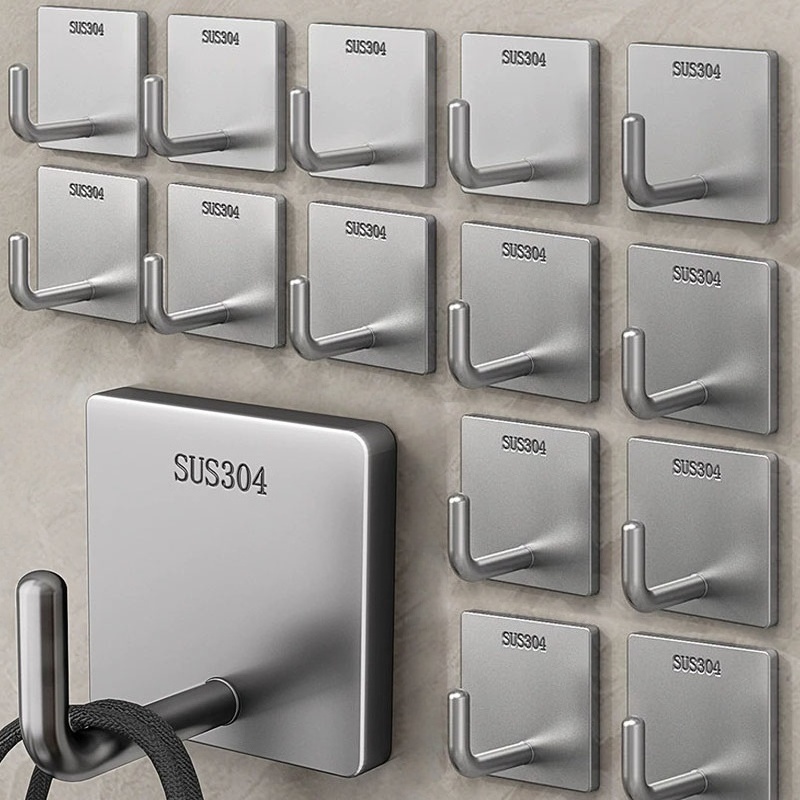 Kitchen Appliances Shelves - Wytrzymały haczyk samoprzylepny ze stali nierdzewnej