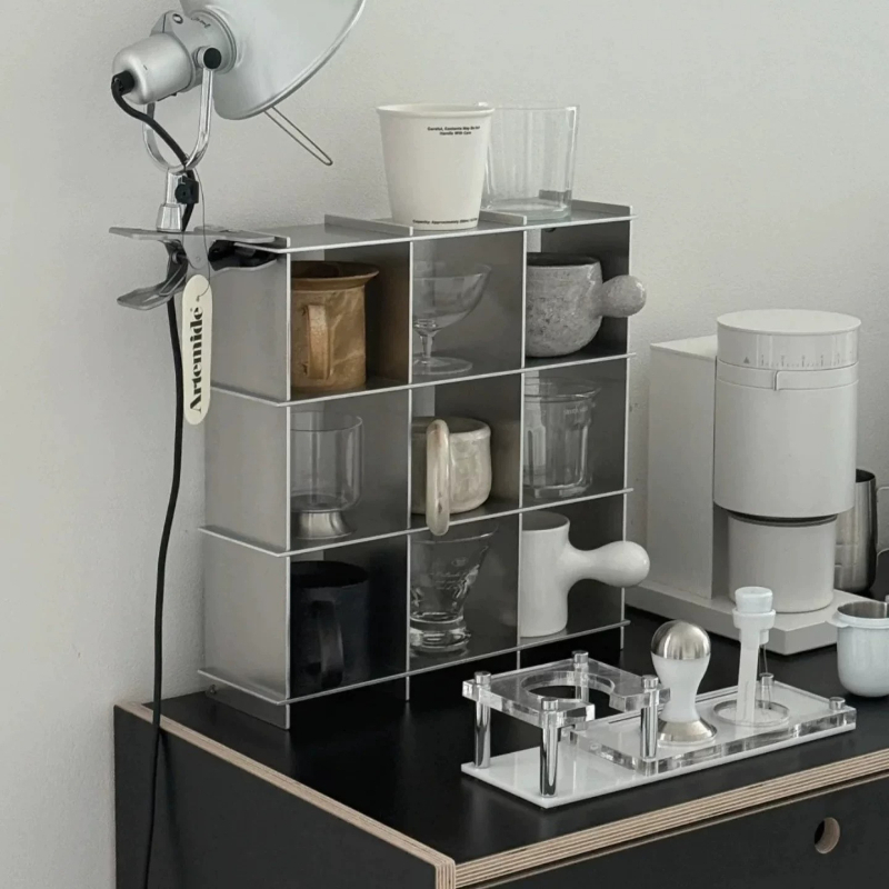Kitchen Appliances Shelves - Minimalistyczna półka na kubki z aluminium,