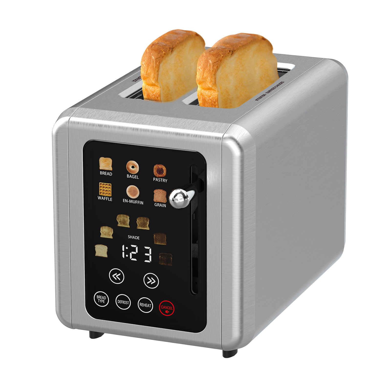 Toaster 4 Slice - Toster ze stali nierdzewnej na 2