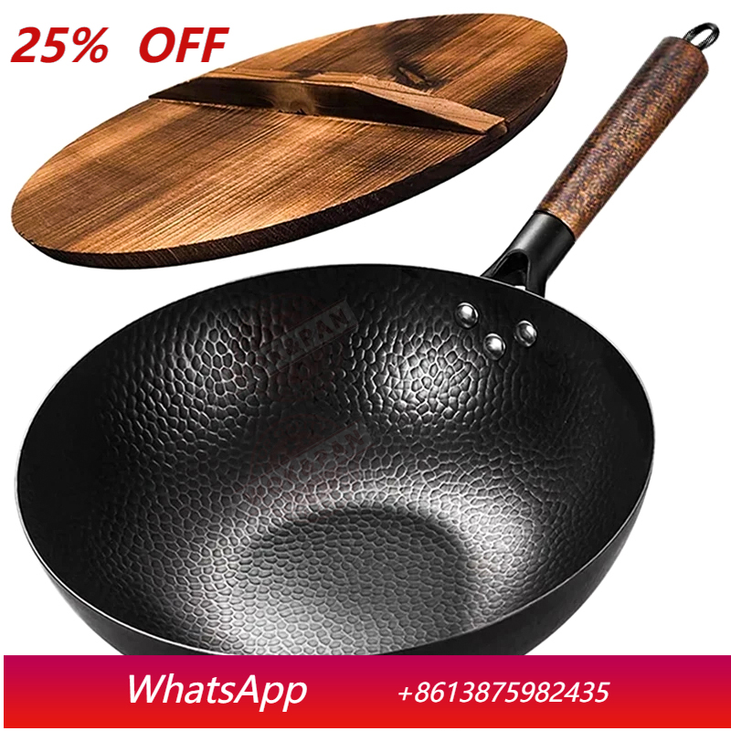 Wok Electric Flat - Patelnia Wok ze Stali Węglowej 32cm