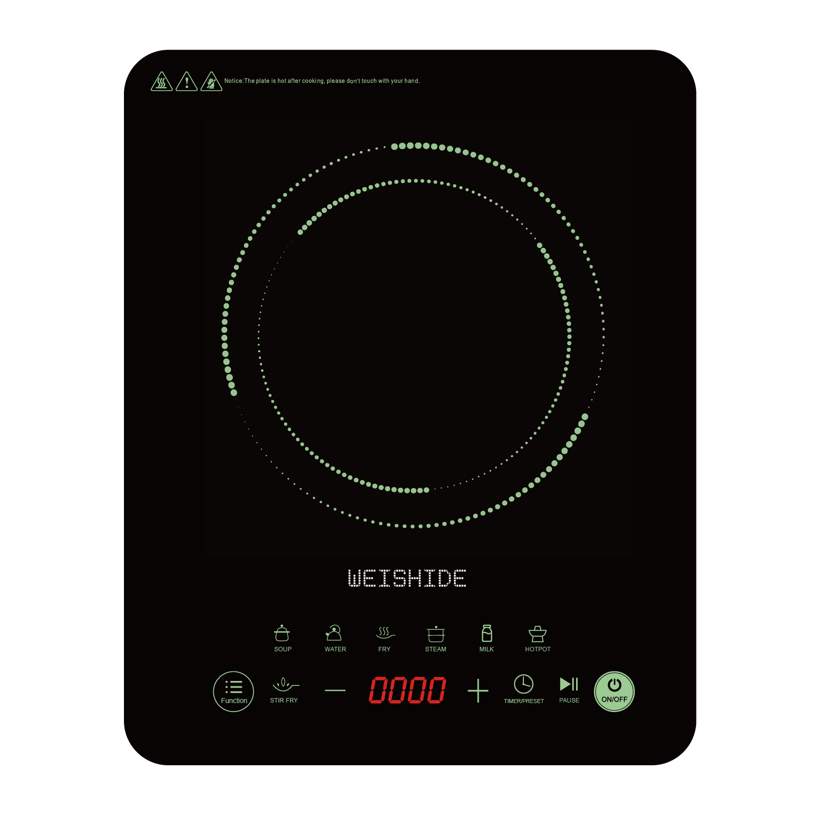 Induction Cooktop Portable - Wielofunkcyjna kuchenka indukcyjna ceramiczna 1200W-1800W przenośna