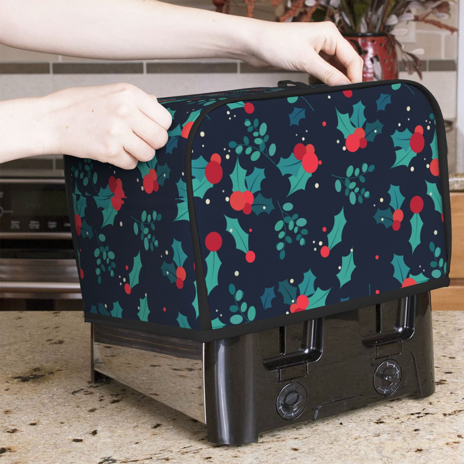 Świąteczny nadruk z owocami 2  – Toaster 4 Slice recenzja i cena