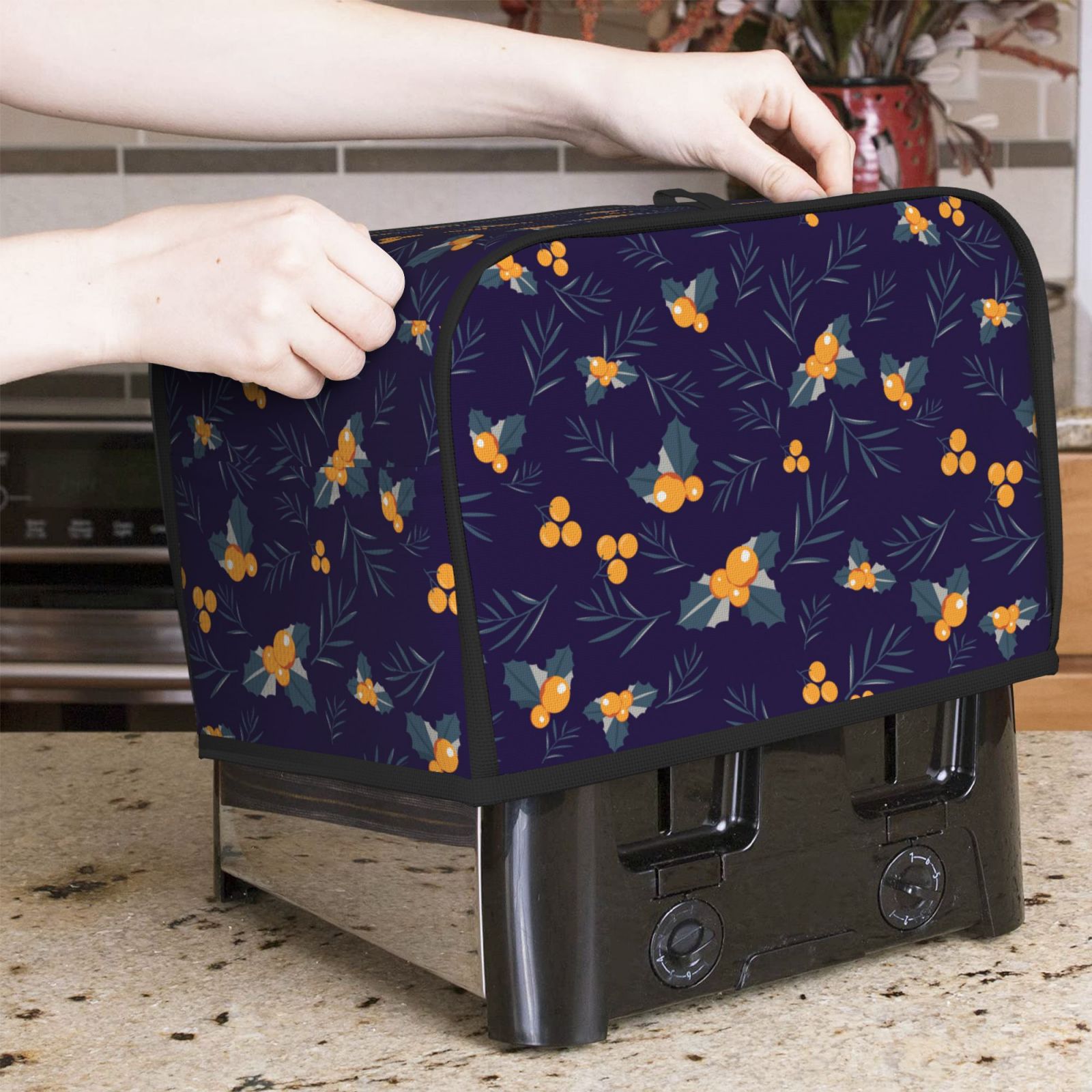 Świąteczny nadruk z owocami 2  – Toaster 4 Slice recenzja i cena