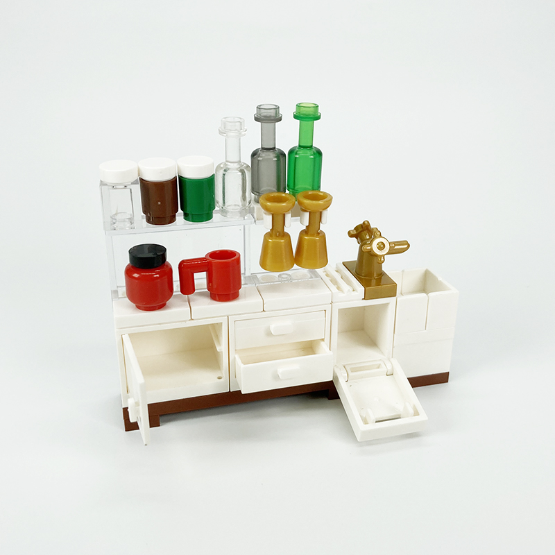 MOC blok kreatywne zabawki urz – Kitchen Appliances Cabinet recenzja i cena