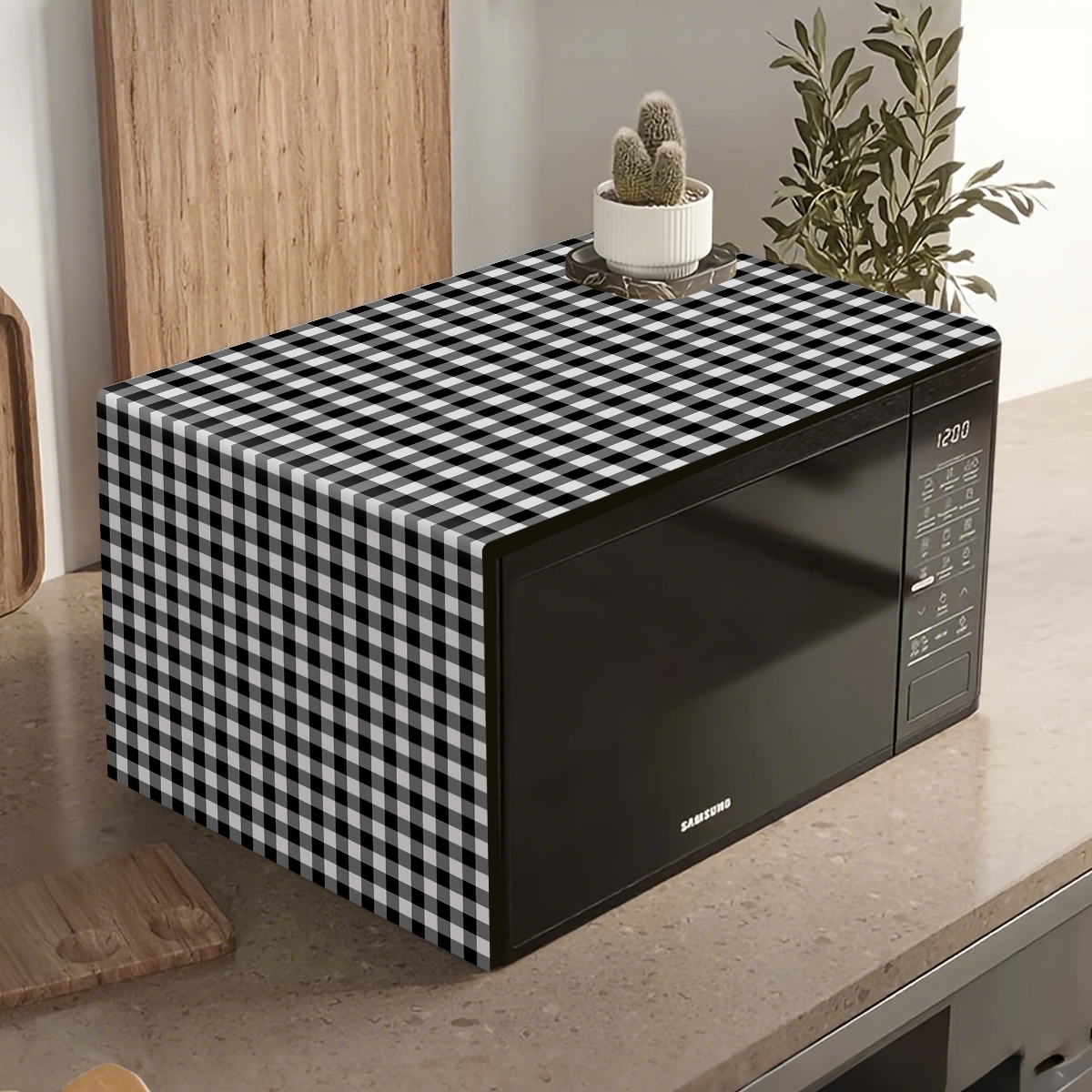 Czarno-biała krata, pokrowiec  – Kitchen Appliances Japan recenzja i cena